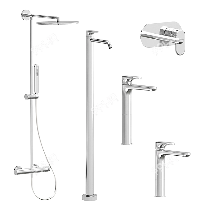 Elevate your space with Cisal's Lineaviva Set! 3D model image 1