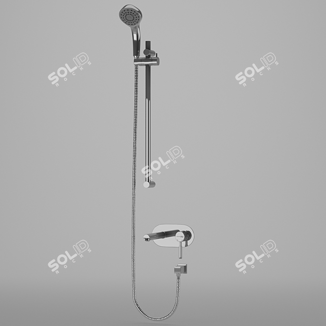 3-Function Shower Mixer - Wasserkraft 3D model image 1