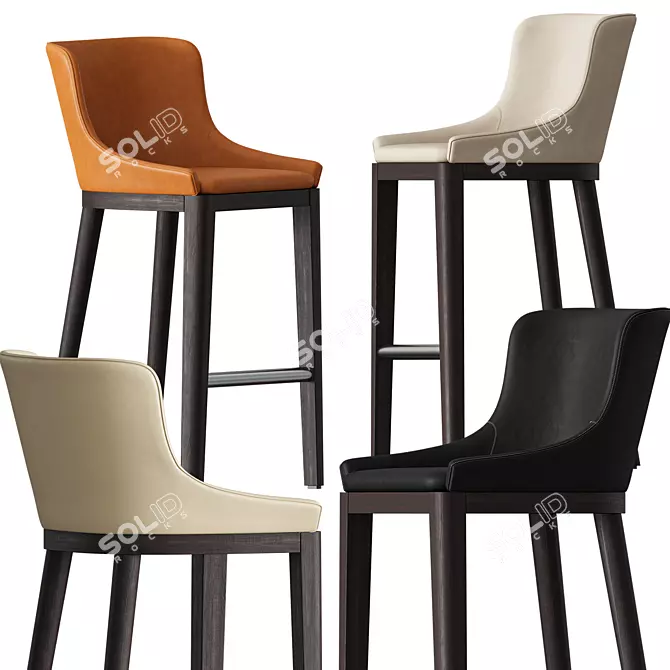 Cleo Stool: Elegant and Innovative Seating 3D model image 2