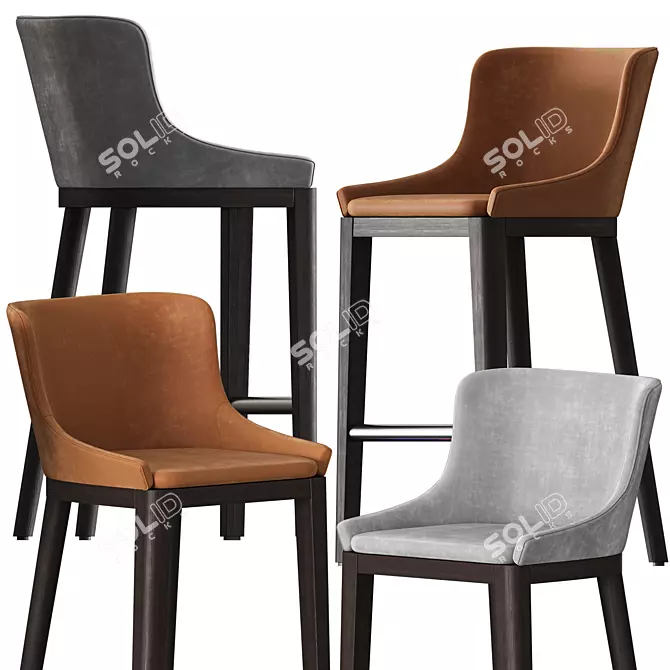 Cleo Stool: Elegant and Innovative Seating 3D model image 3