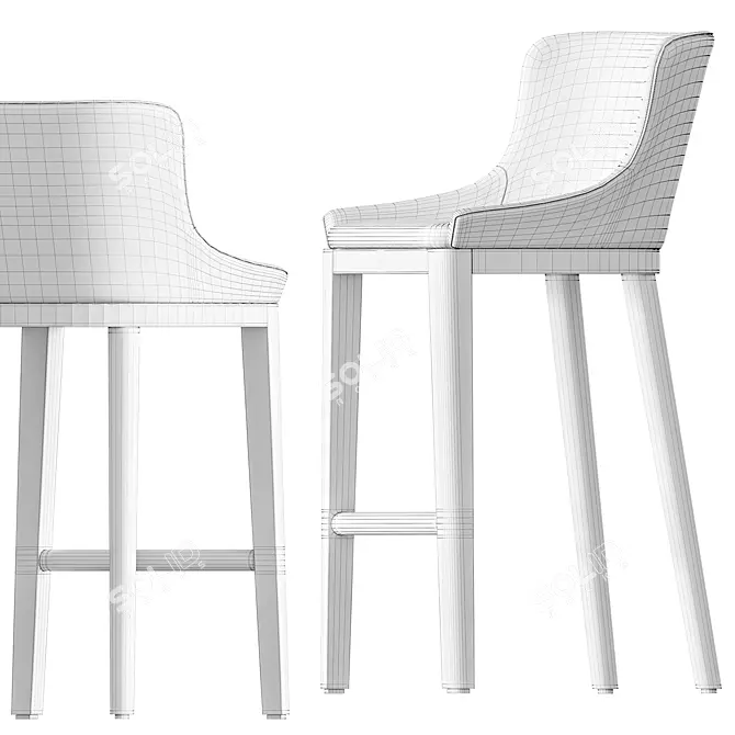 Cleo Stool: Elegant and Innovative Seating 3D model image 5