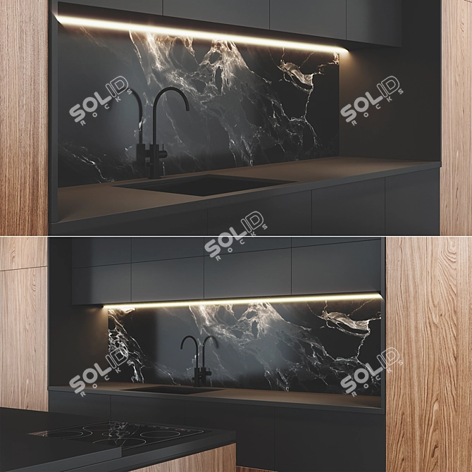 Modern Kitchen Render Model 3D model image 3