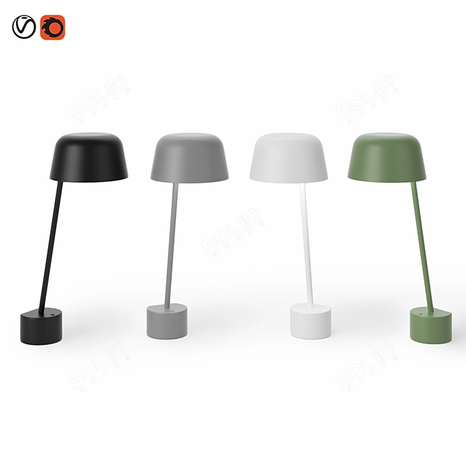 Muuto Lean Lamp Plus Modern Scandinavian Lighting 3D model image 1