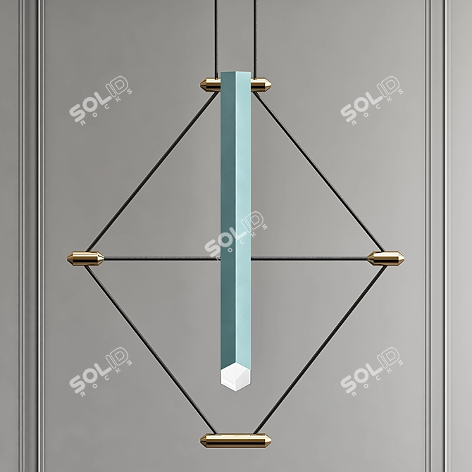 Modern Millimeter Pendant Light 3D model image 1