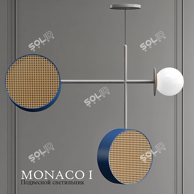 Contemporary Monaco Pendant Light 3D model image 1