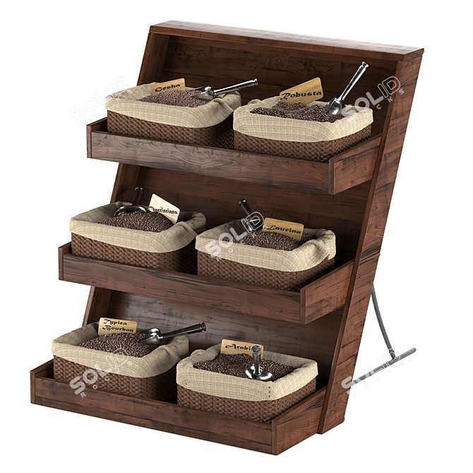 Coffee Bean Display Box 3D model image 1