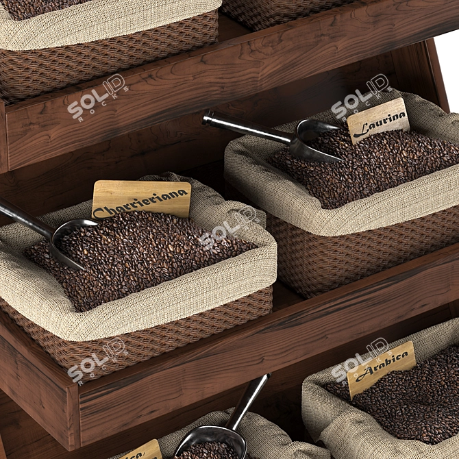 Coffee Bean Display Box 3D model image 2