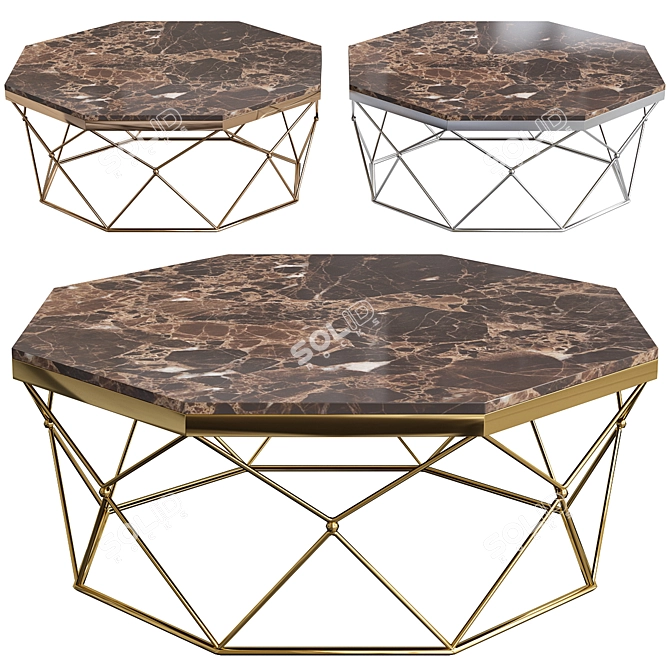 Geometric Elegance: Escher Coffee Table 3D model image 1