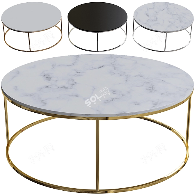 Kensal Circular Coffee Table: Sleek and Versatile 3D model image 2