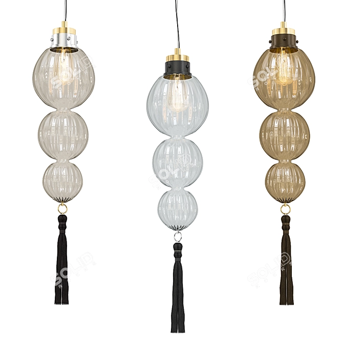 Elegant Medina Pendant by Heathfield Lighting 3D model image 1