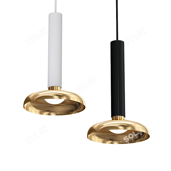 Scandinavian Minimalist Pendant Light 3D model image 1