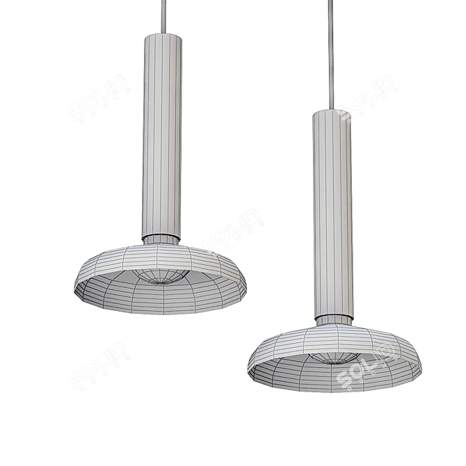 Scandinavian Minimalist Pendant Light 3D model image 2