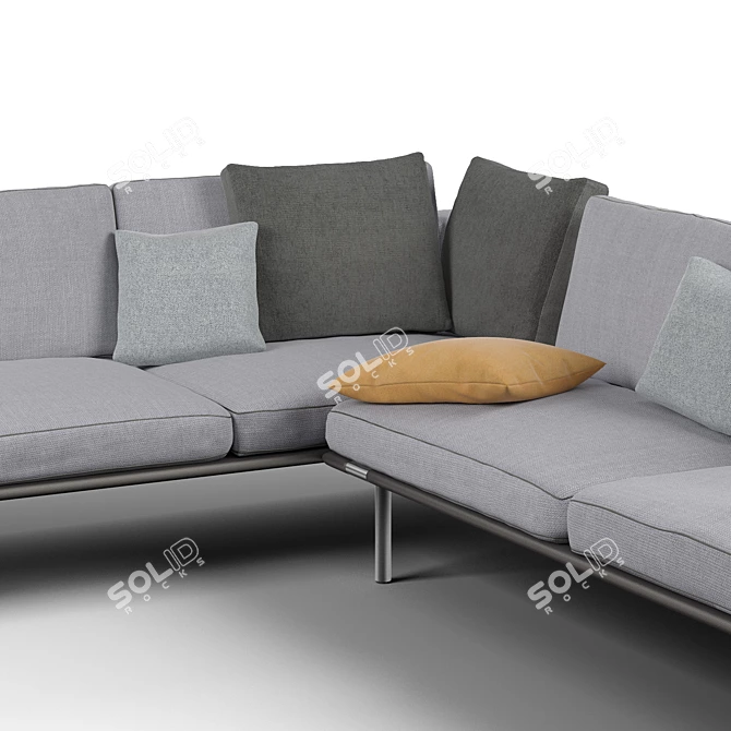 Elegant Modular Koi Sofa 3D model image 3