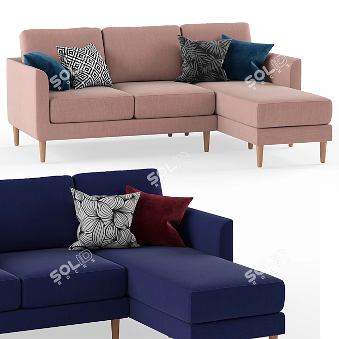 Modern and Stylish La Redoute JIMI Sofa 3D model image 1