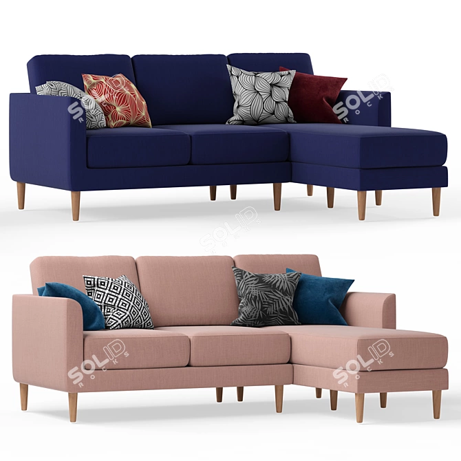 Modern and Stylish La Redoute JIMI Sofa 3D model image 2