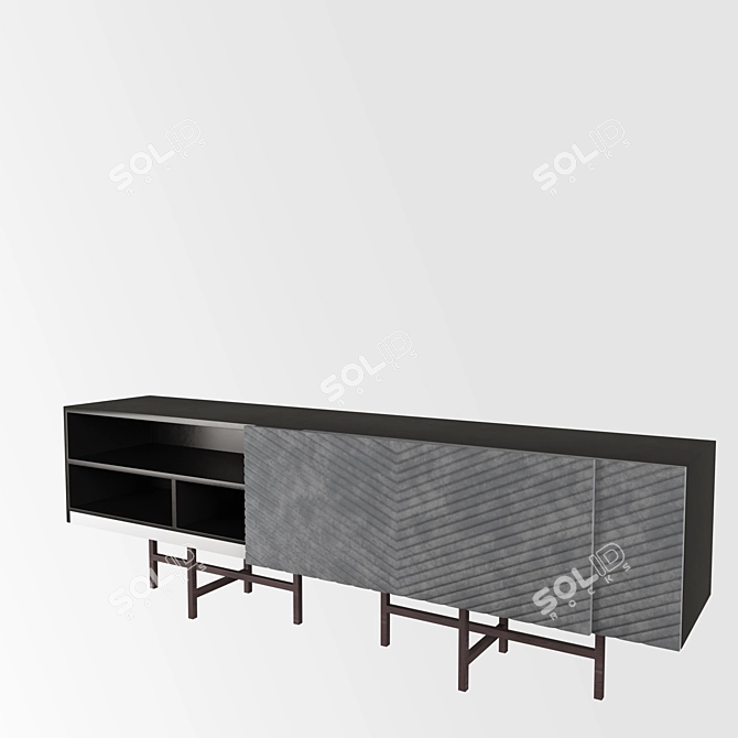 Versatile Pergamo Velvet Buffet 3D model image 3