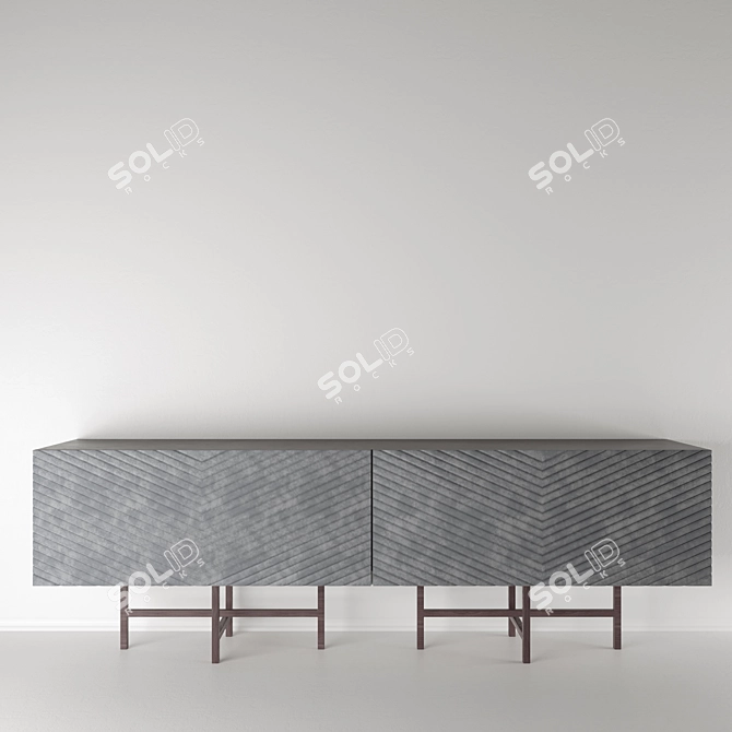 Versatile Pergamo Velvet Buffet 3D model image 6