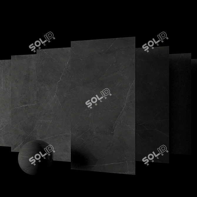 Asphalt Marble Set: Stunning Multi-Textured Collection 3D model image 2