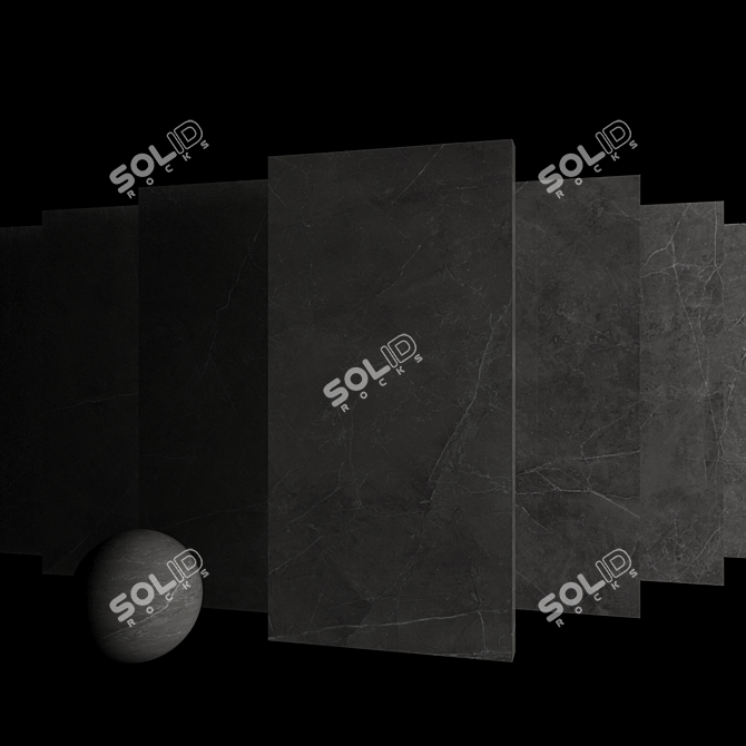 Asphalt Marble Set: Stunning Multi-Textured Collection 3D model image 3