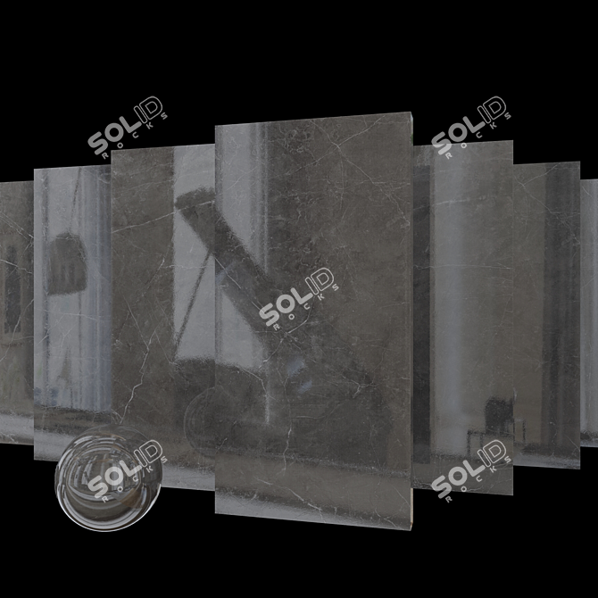 Sterlina Asphalt Marble Set 3D model image 1