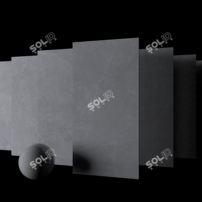 Sterlina Dove Marble Set: High-Definition, Multi-Texture, 80x160cm 3D model image 2