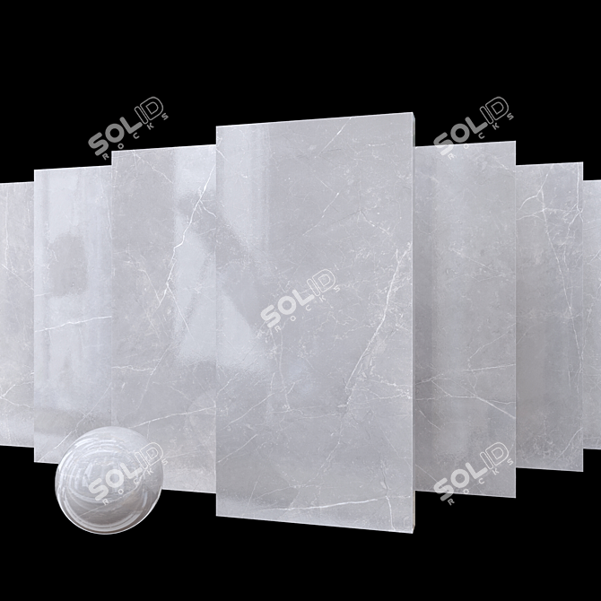 Sterlina Gray Marble Set - High Quality Multi-Texture Tiles 3D model image 1