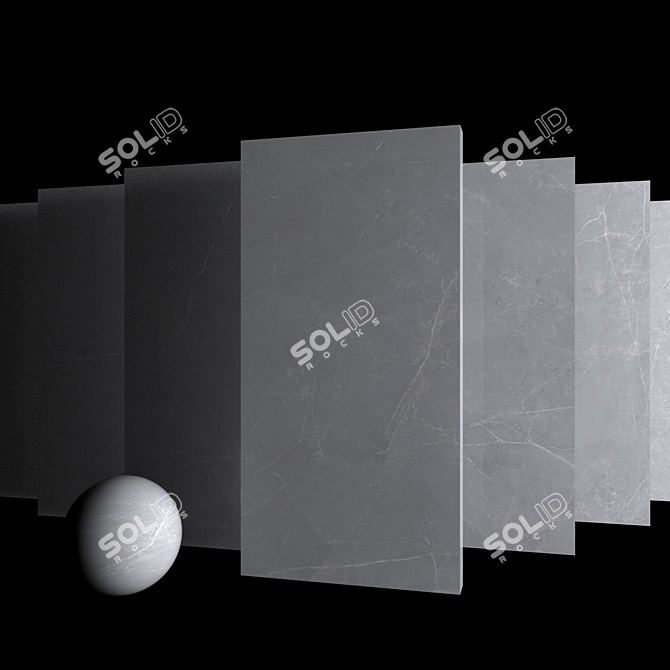 Sterlina Gray Marble Set - High Quality Multi-Texture Tiles 3D model image 3