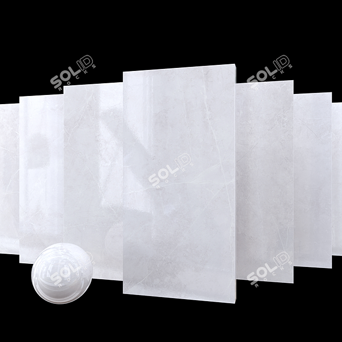Sterlina Silver Marble Set: Multi-Texture, High Definition, 3D Model 3D model image 1