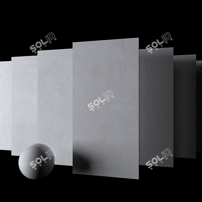 Sterlina Silver Marble Set: Multi-Texture, High Definition, 3D Model 3D model image 2