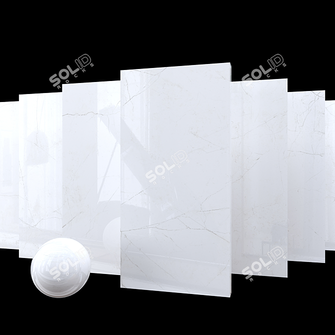 Sterlina White Marble Set: Multi-Texture, HD Textures, 3D Max & FBX 3D model image 1