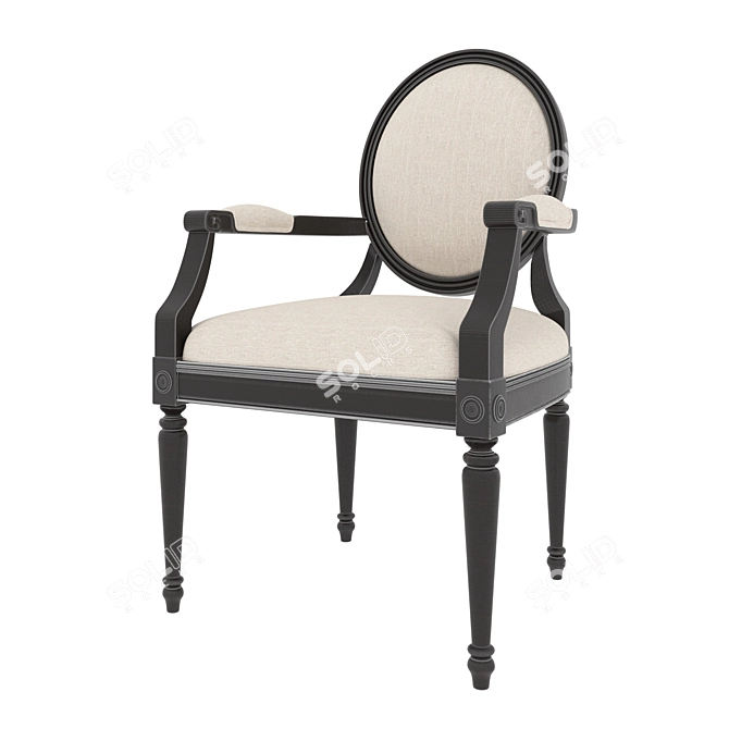 Vintage Elegance: Hooker Linosa Armchair 3D model image 1