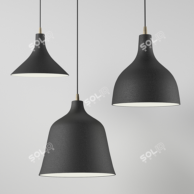 Karman T-Black Ceramic Pendant Lamps 3D model image 1