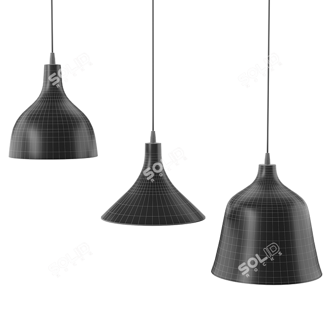 Karman T-Black Ceramic Pendant Lamps 3D model image 5