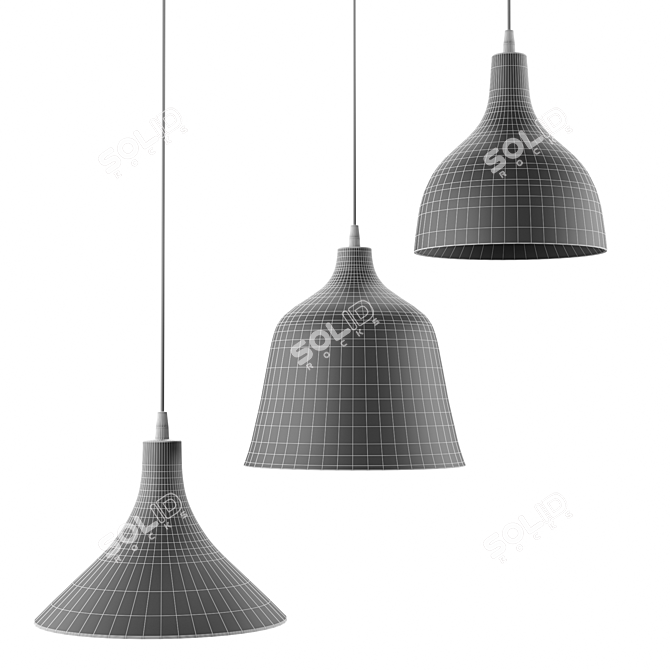 Karman T-Black Ceramic Pendant Lamps 3D model image 12