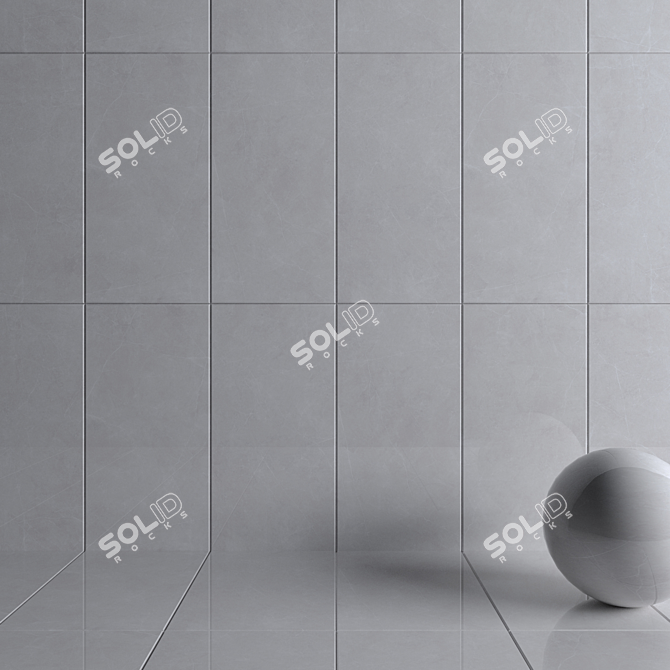 Elegant Sterlina Silver Wall Tiles 3D model image 3