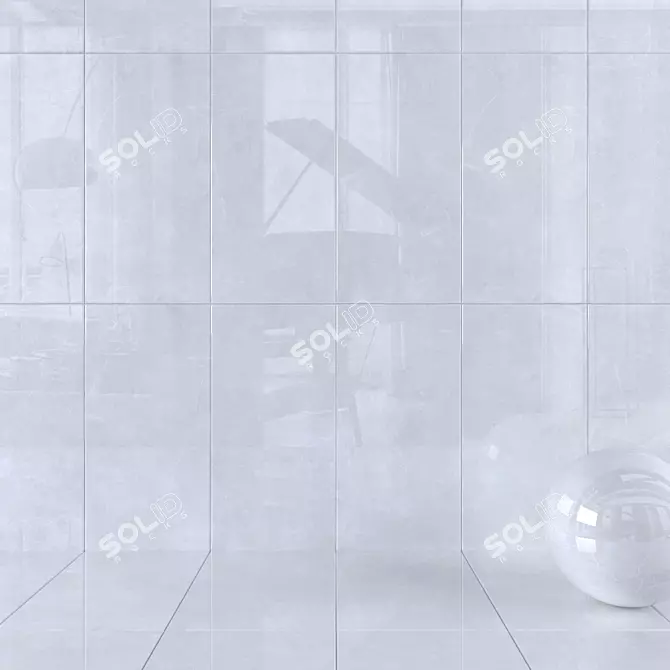 Sterlina Silver Wall Tiles Set 3D model image 1