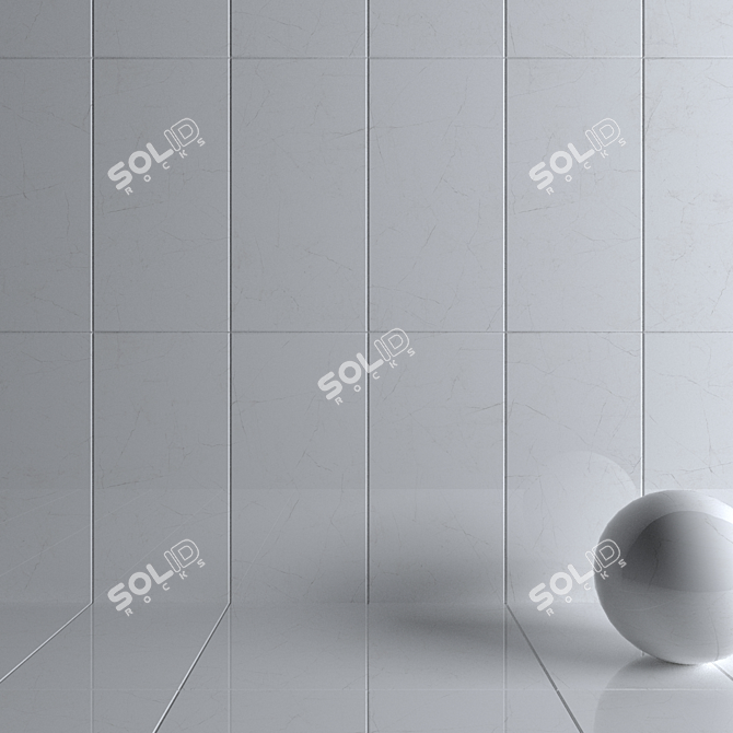 Title: Sterlina White Wall Tiles - Sleek and Versatile 3D model image 3