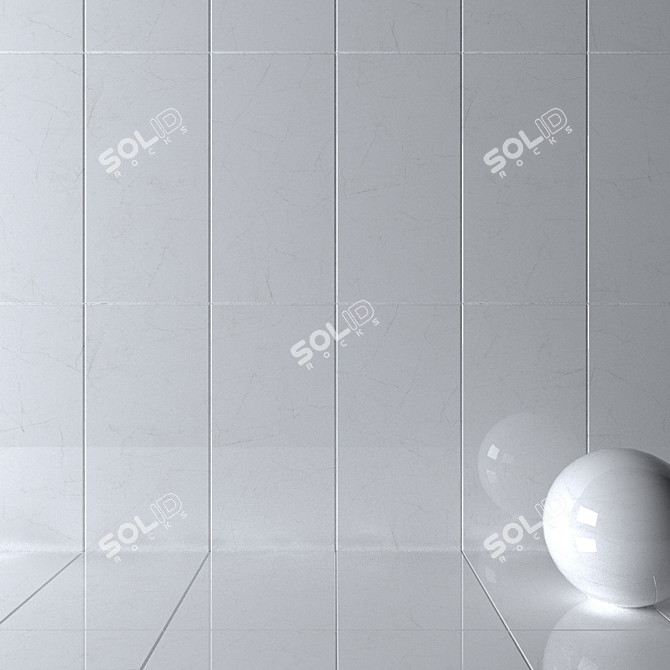 Sterlina White Wall Tiles - Set of 2 3D model image 2