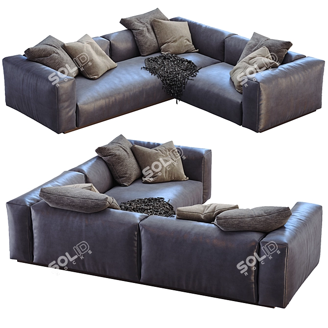 Modern Flexform Lario Sofa 3D model image 1