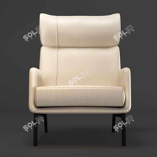 Modern Hidea Lounge Chair: Stylish & Comfortable 3D model image 3