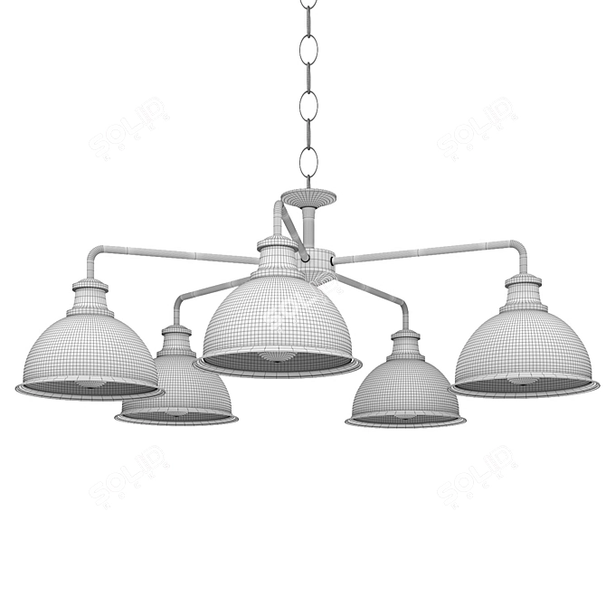 Contemporary Oglio Pendant Lamp 3D model image 3