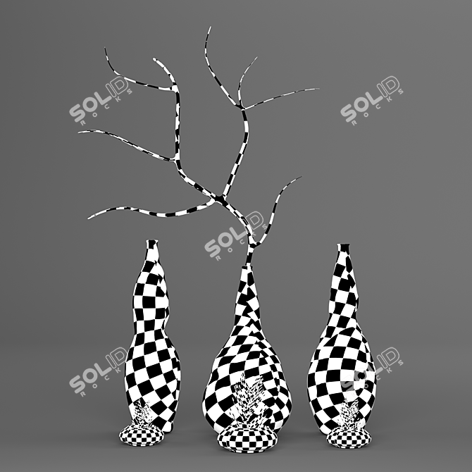 Vintage Decor Vases 3D model image 3