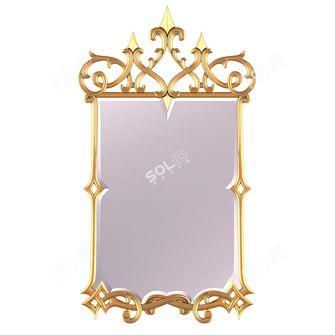 Elegant Mirandela Baroque Mirror 3D model image 1