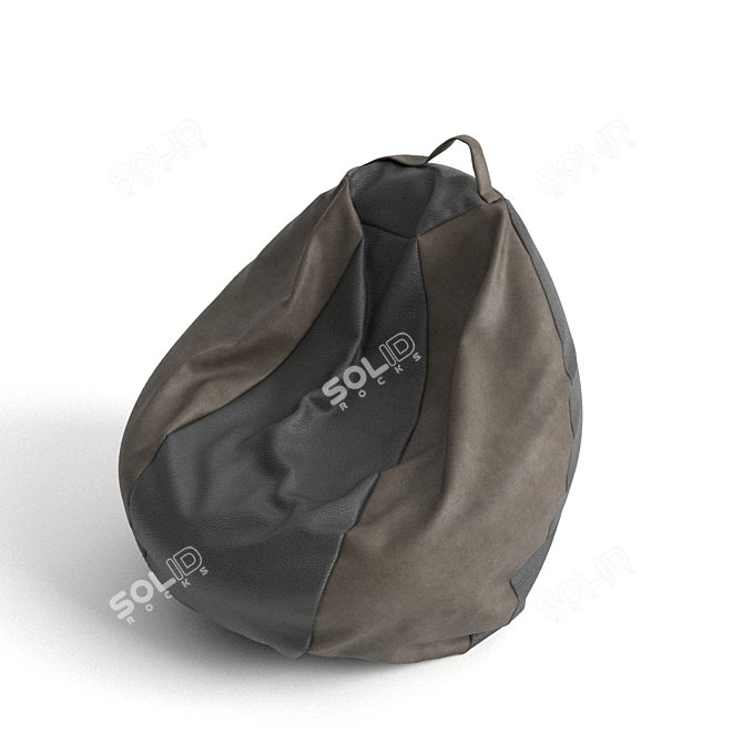 Leather Bag Chair 3D model image 5