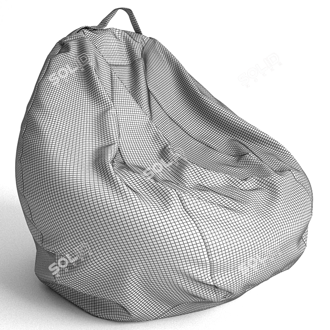 Leather Bag Chair 3D model image 11