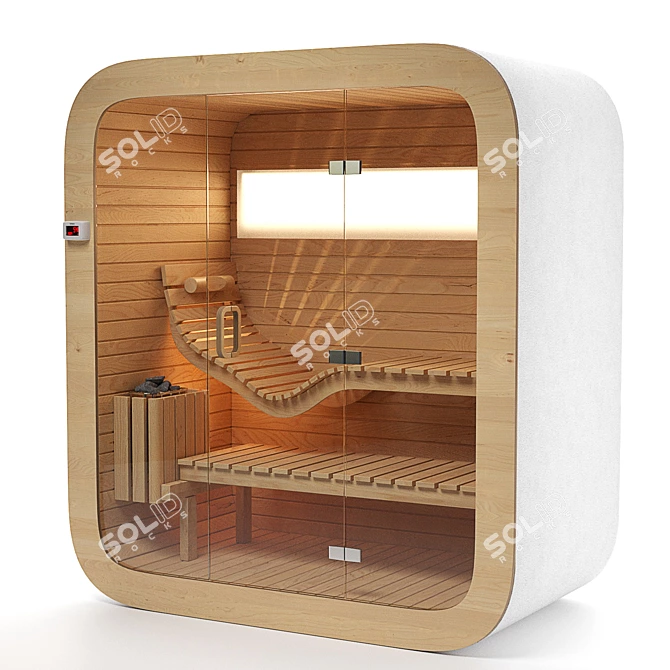 Finnish Sauna Sunrans: Compact & Superior 3D model image 1