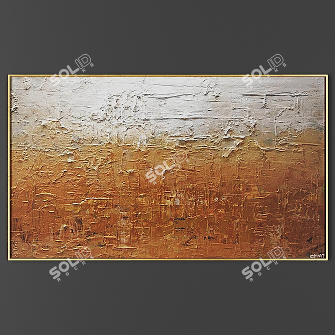 Elegant Framed Artwork 3D model image 1