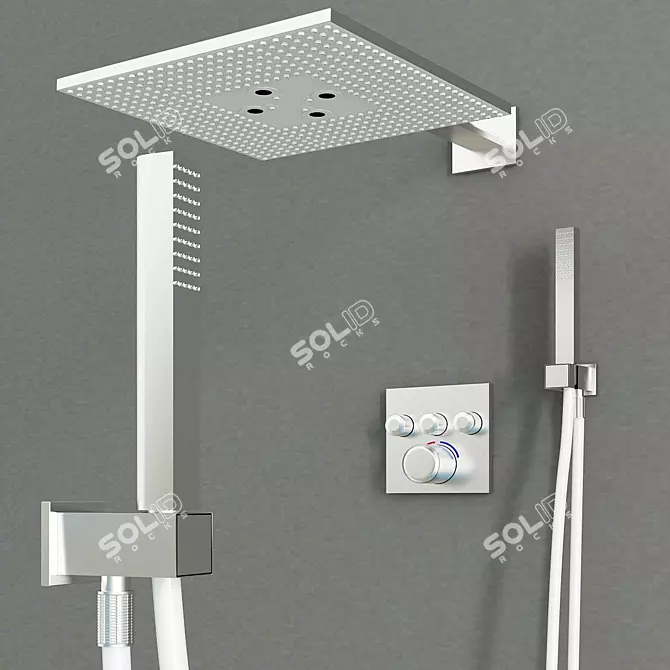 Grohe Rainshower: SmartControl Shower Set 3D model image 2