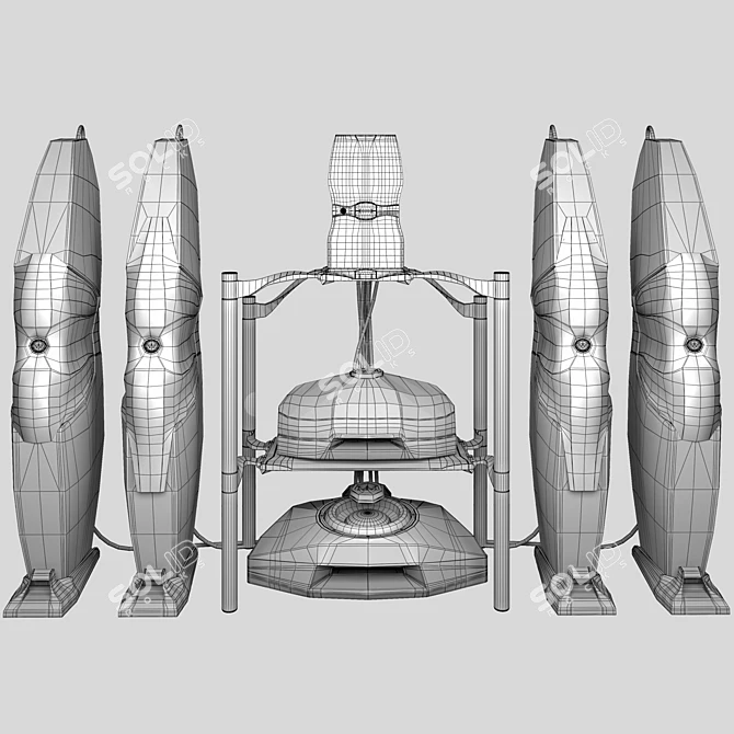 MoM RX-100 Speaker System 3D model image 5