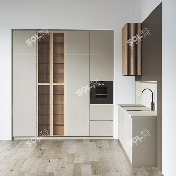 Modern Kitchen Cabinet 3D Model 3D model image 6